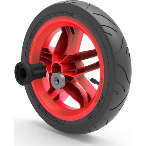 Wheel red 12.5x2.50-9 slick