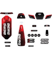 Rally lipdukų rinkinys APX Red 3 Gears
