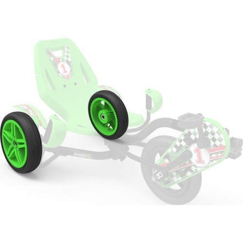 Wheel  green 12.5x3.00-9 slick