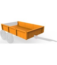 Didelė priekaba – konteineris, oranžinė