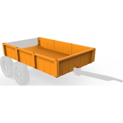 Didelė priekaba – konteineris, oranžinė