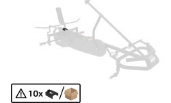 XL Frame plastikinis U formos laikiklis sėdynės rėmui (10 vnt.)