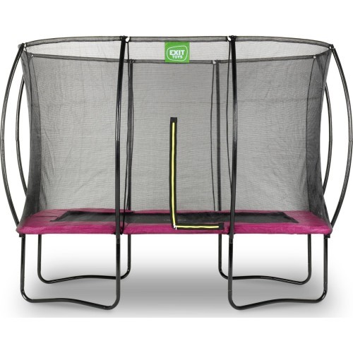EXIT Silhouette trampoline 214x305cm - pink Outdoor Rectangular Coil spring Above ground trampoline