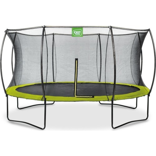 EXIT Silhouette trampoline ø427cm - green Outdoor Round Coil spring Above ground trampoline