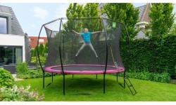 EXIT Silhouette trampoline ø244cm - pink Outdoor Round Coil spring Above ground trampoline