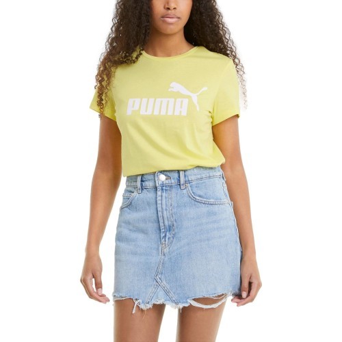 Puma Palaidinė Moterims Ess Logo Tee Yellow 586775 38