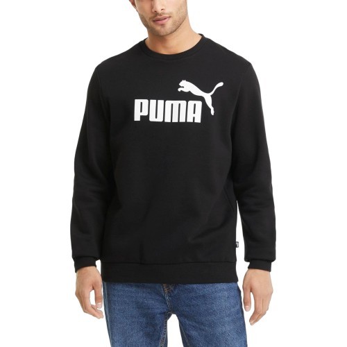 Puma Men's Sweatshirt Ess Big Logo Crew Black 586678 01
