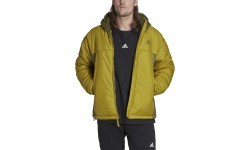 Adidas BSC 3S Puffy Hooded Jacket Green Yellow HG8753