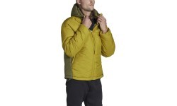 Куртка Adidas BSC 3S Puffy с капюшоном, зелёно-жёлтая HG8753