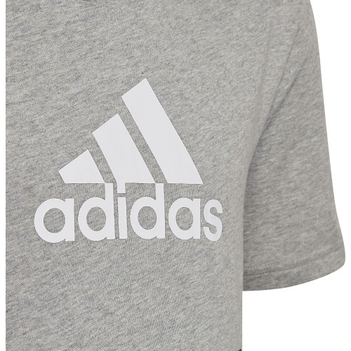 Детская футболка Adidas U CB Tee чёрно-серая HN8561