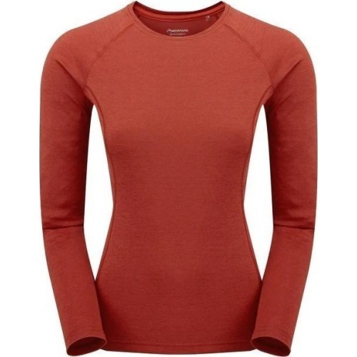 Moteriški marškinėliai Montane Dart Long Sleeve - Raudona