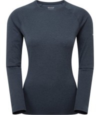 Moteriški marškinėliai Montane Dart Long Sleeve - Tamsiai mėlyna (deep ink)