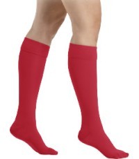 Raudonos spalvos 1 k.k. kojinės iki kelių moterims MAGIC COLORS by Sigvaris - XS Plus