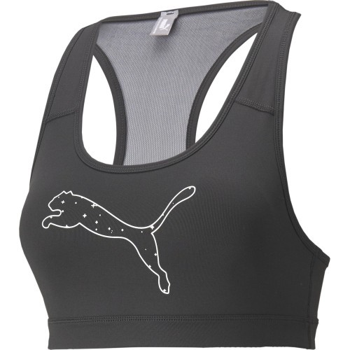 Puma Mid Impact 4Keeps Women's Sports Bra Black 520306 04