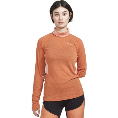 Women’s T-Shirt CRAFT ADV SubZ Wool LS 2 - Oranžinė