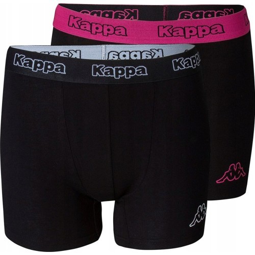 Трусы-боксеры Kappa, 2 шт., чёрные/розовые