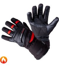 Heated Motorcycle/Cycling Gloves W-TEC HEATamo - Juoda, raudona