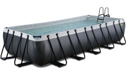 EXIT Black Leather pool 540x250x100cm with sand filter pump - black