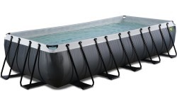 EXIT Black Leather pool 540x250x100cm with sand filter pump - black