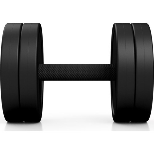 Rubber-coated dumbbell Marbo - 17,5 kg, black