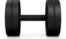 Gumuotas hantelis Marbo - 17,5 kg, juodas