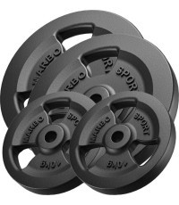 Ketaus svarmenų komplektas Marbo, 60 kg / 2x20 kg + 2x10 kg