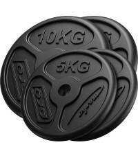 Cast Iron Weight Plates Set (slim) Marbo 30 kg (2x10kg + 2x5kg)