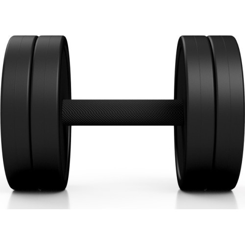 Rubber-coated dumbbell Marbo - 12,5 kg, black