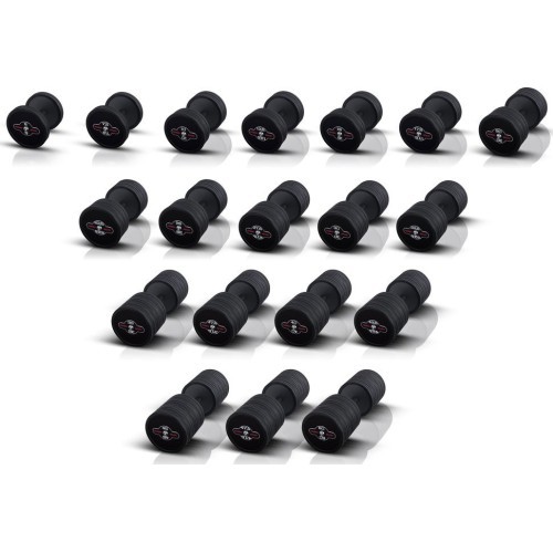 Rubber-coated dumbbell Marbo - 12,5 kg, black