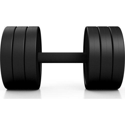 Rubber-coated dumbbell Marbo - 22,5 kg, black