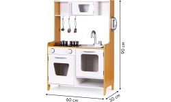 Wooden Toy Kitchen with Sound Effects ECOTOYS