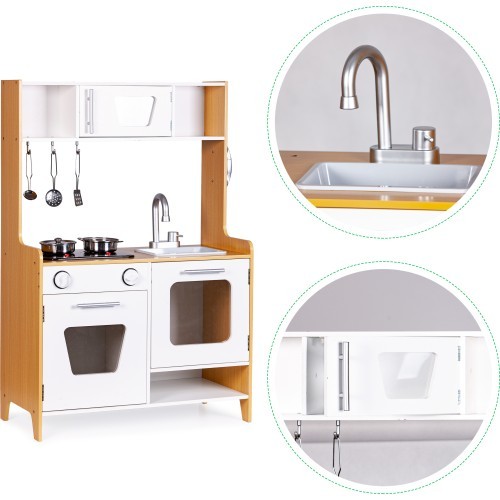 Wooden Toy Kitchen with Sound Effects ECOTOYS