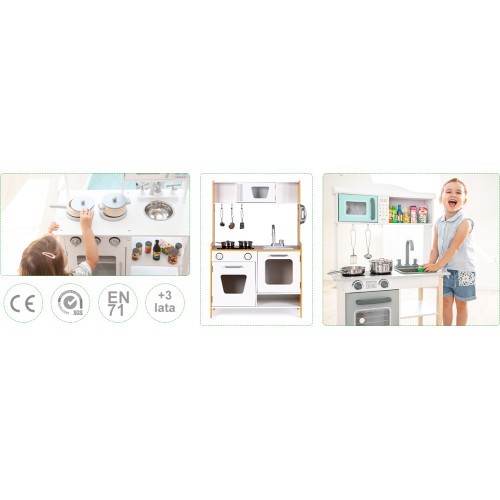 Wooden Toy Kitchen with Sound Effects ECOTOYS