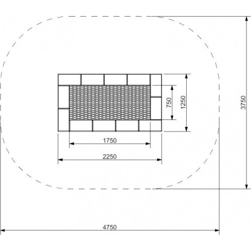 Trampoline Inter-Play Orta 125 x 225 WP