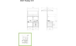 Деревянная уличная кухня EXIT Yummy 300 – натуральная