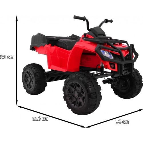 Vehicle Quad XL ATV, remote control 2 4 GHZ Red