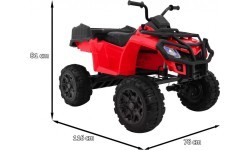 Vehicle Quad XL ATV, remote control 2 4 GHZ Red