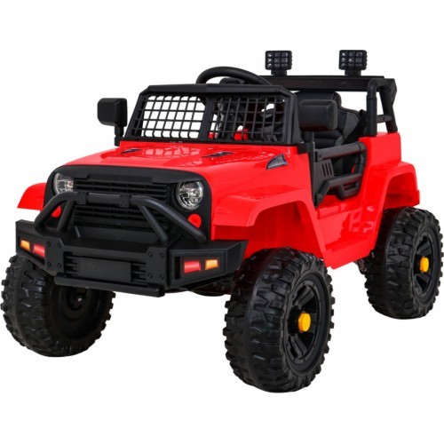 "Jeep" tamsiai raudonos spalvos transporto priemonė