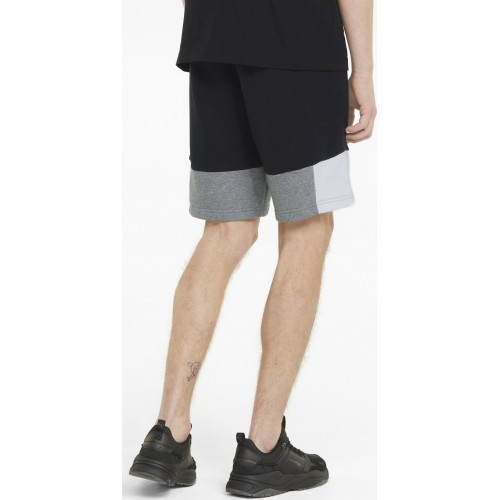 Puma Men's Ess+ Block Shorts Black White Grey 847429 01