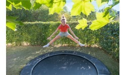 EXIT Dynamic ground level sports trampoline ø427cm - black