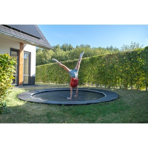EXIT Dynamic įleidžiamas sportinis batutas ø427 cm – juodas