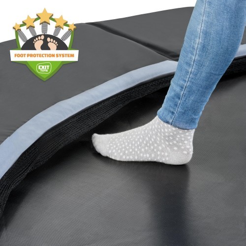 EXIT Dynamic ground level sports trampoline ø366cm - black
