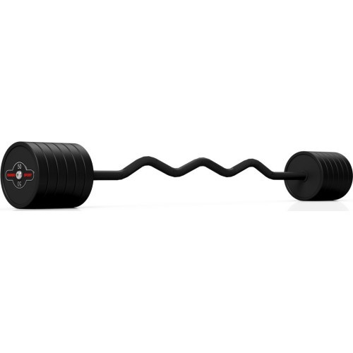 Guminuota lenkta štanga 50 kg, matinė juoda - Marbo Sport