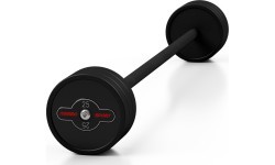Прорезиненный прямой гриф 25 кг, чёрный матовый – Marbo Sport