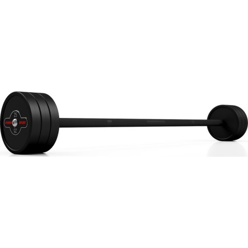 Прорезиненный прямой гриф 25 кг, чёрный матовый – Marbo Sport