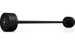 Прорезиненный прямой гриф 25 кг, чёрный матовый – Marbo Sport