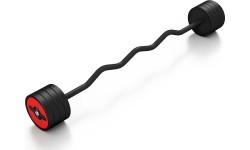 Фиксированный вес, прорезиненный, изогнутый вес Marbo Sport, 35 кг, красный
