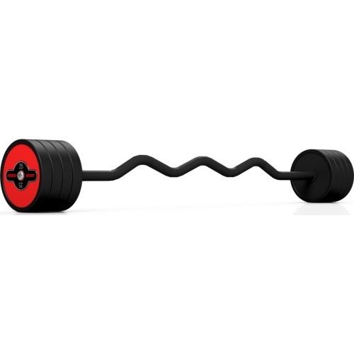 Fiksuoto svorio, gumuotas, lenktas svoris Marbo Sport, 35kg, raudonas