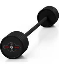 Прорезиненная прямая штанга 45 кг матовая чёрная Marbo Sport