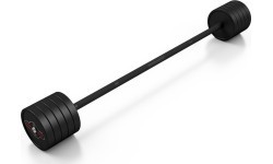 Gumuotas tiesus štangos grifas 45 kg matinis juodas Marbo Sport